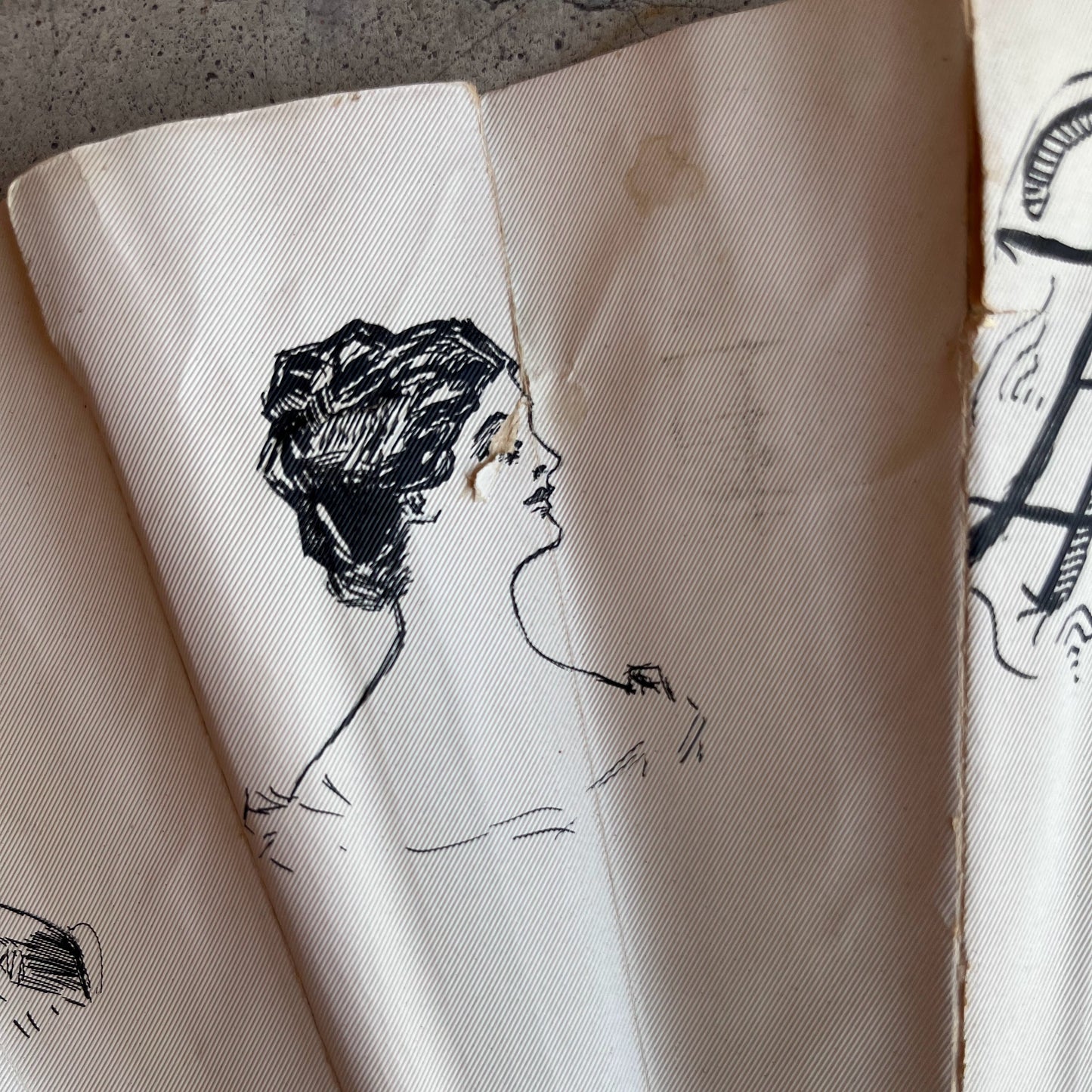 c. 1890s-1900s "Gibson Girl" Fan | Original Artwork