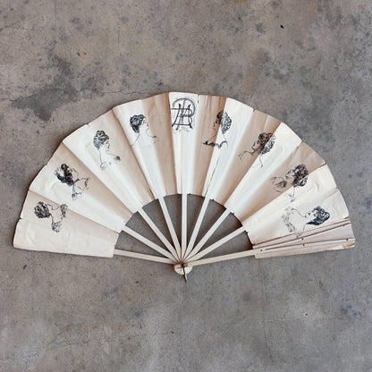 c. 1890s-1900s "Gibson Girl" Fan | Original Artwork