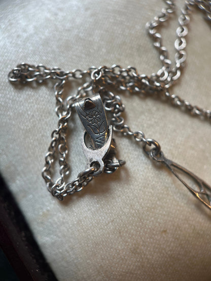 c. 1930s Sterling Silver Spider Necklace