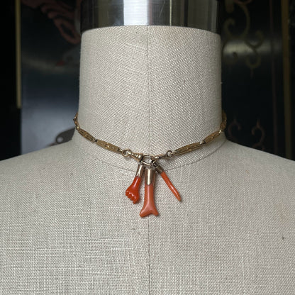 Trio of 19th c. Coral Charms