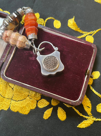 Victorian Scottish Agate Bracelet Sterling Silver