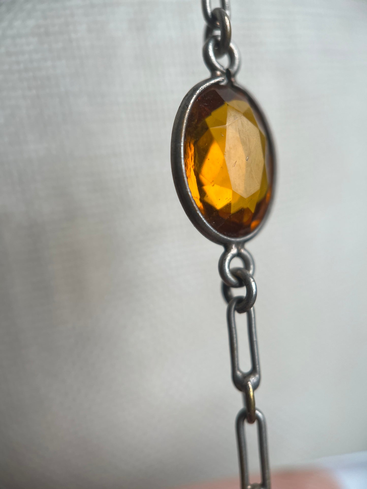 c. 1920s Silver Long Guard Chain