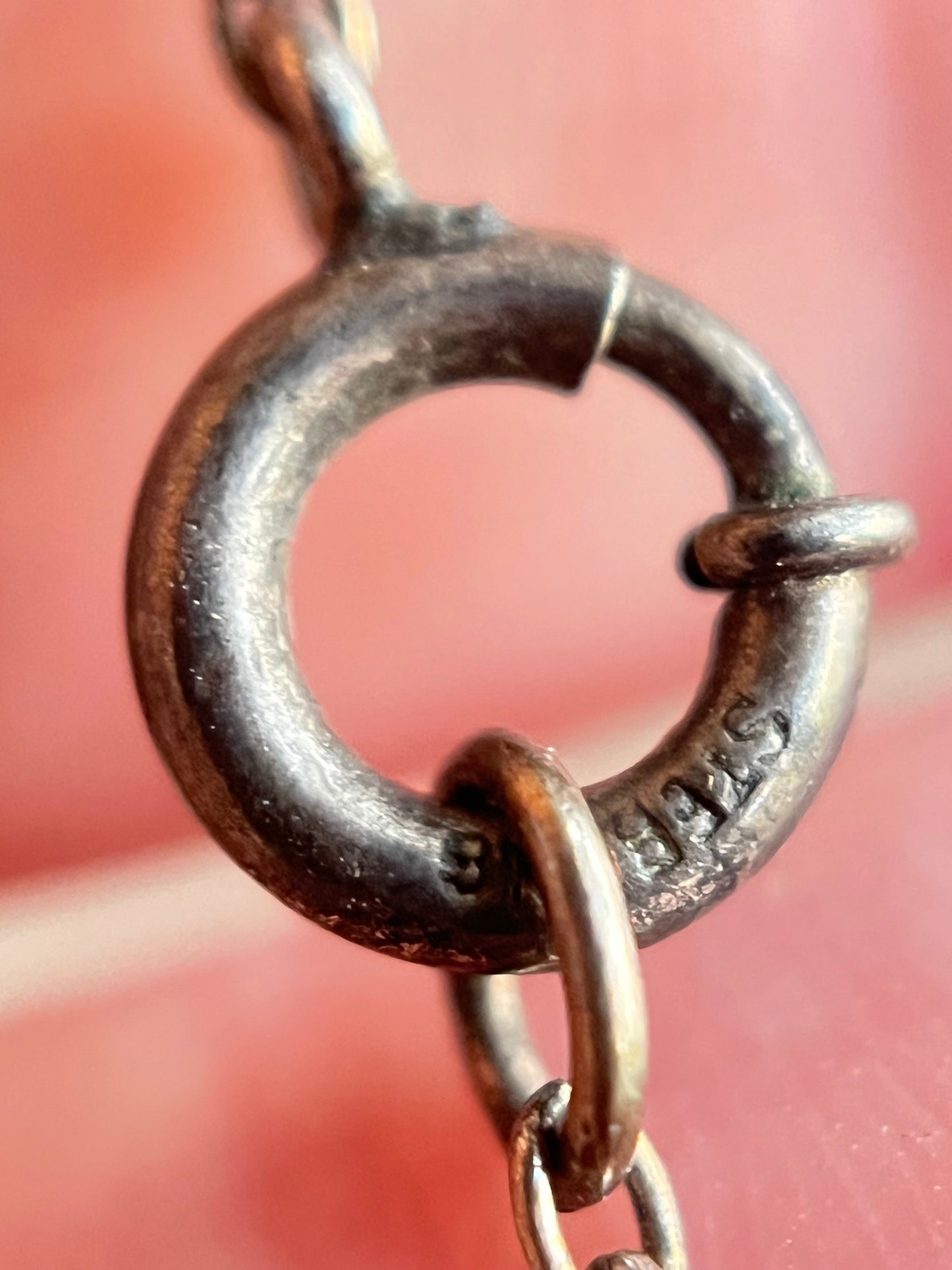 c. 1910s-1920s Sterling Silver Heart Compact Necklace