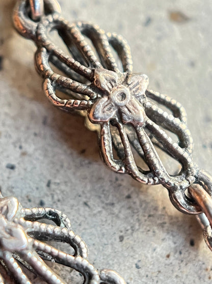 c. 1910s-1920s Sterling Silver Heart Compact Necklace