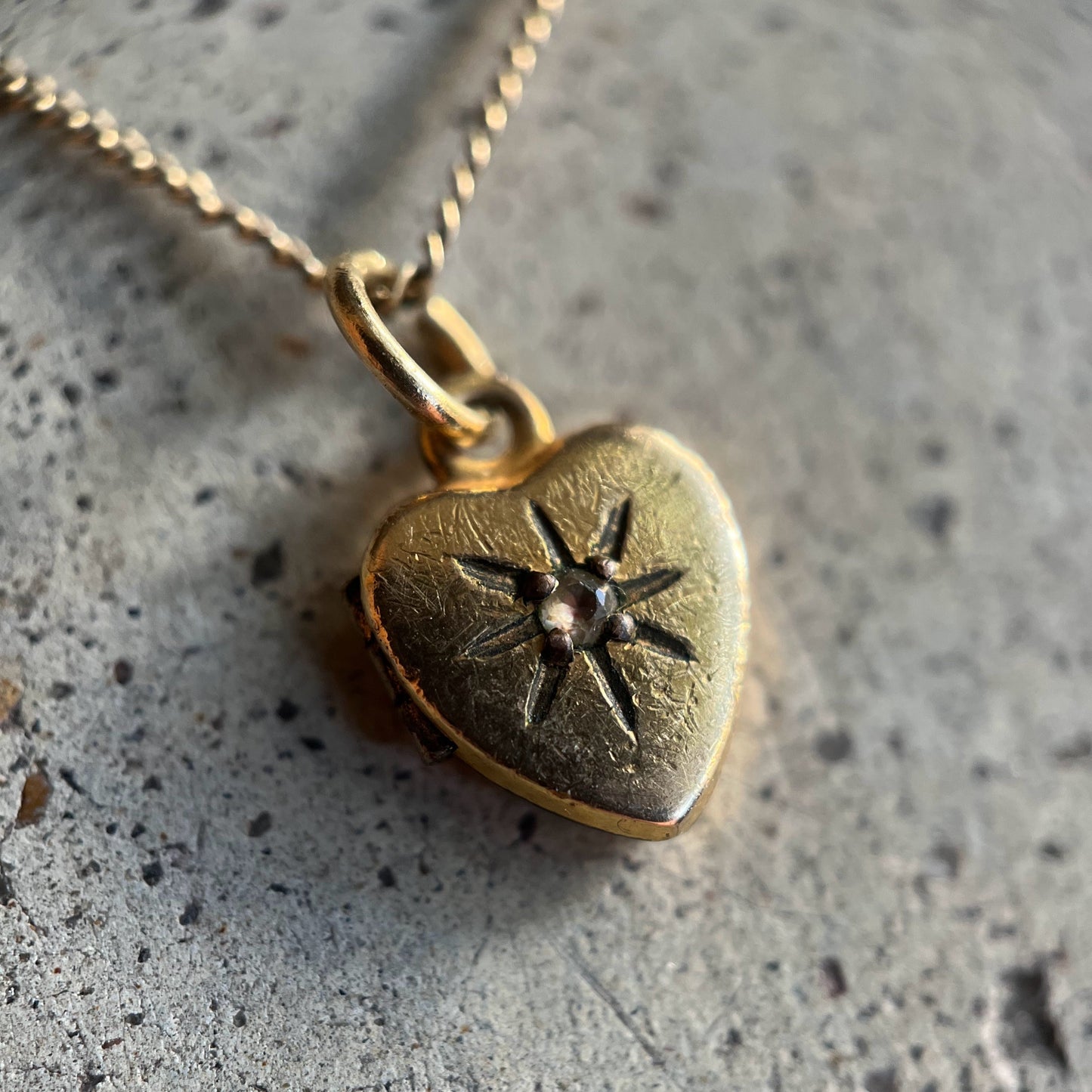 c. 1940s Heart Locket Necklace