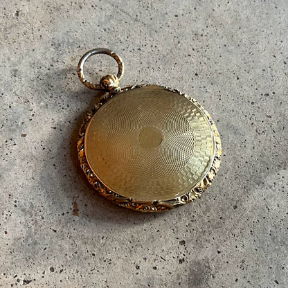 c. 1840s 9k Gold Locket with Daguerreotype