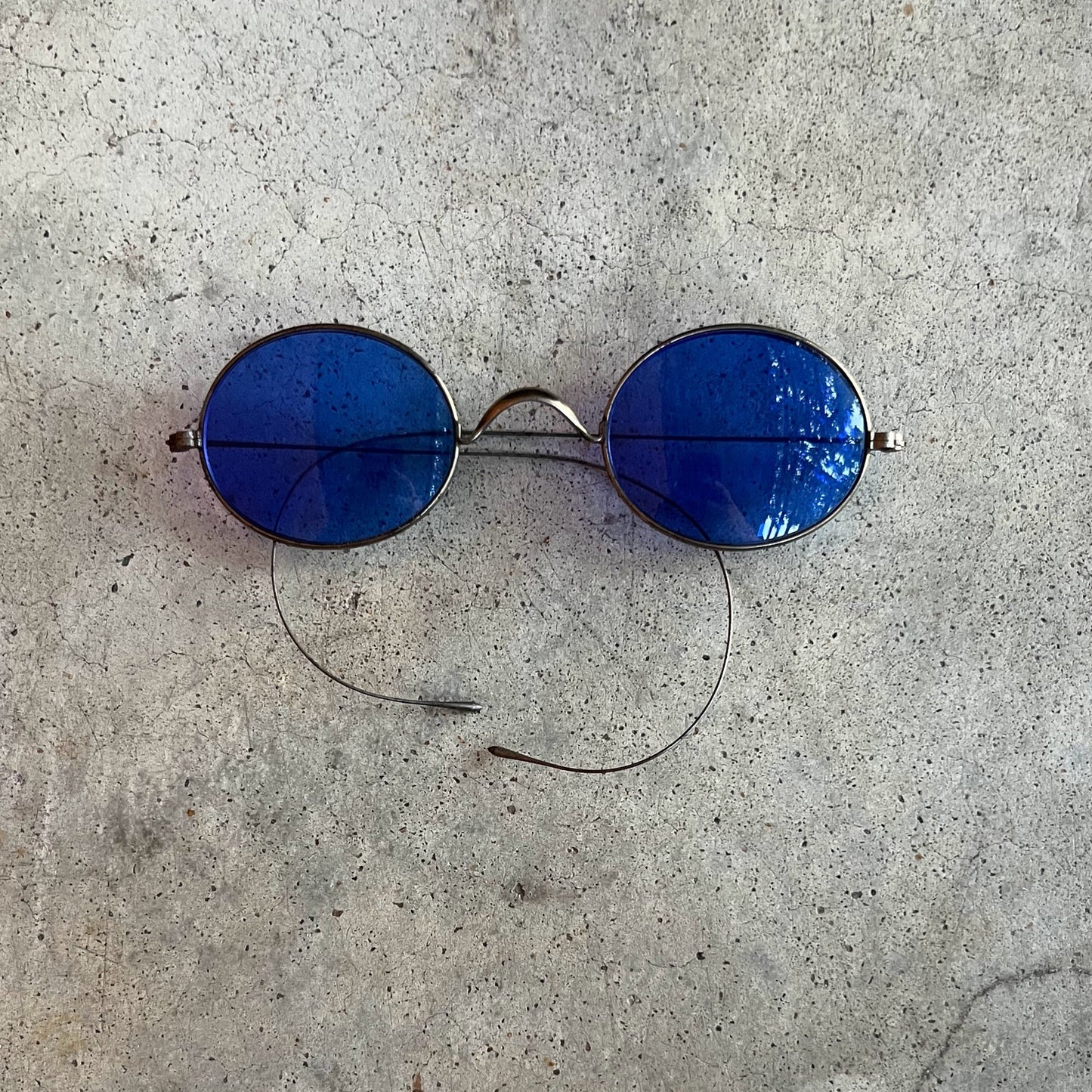 c. 1890s-1900s Cobalt Blue Sunglasses