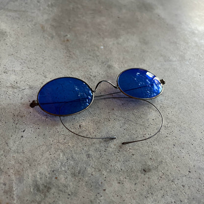 c. 1890s-1900s Cobalt Blue Sunglasses