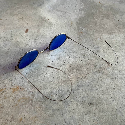 c. 1890s-1900s Cobalt Blue Sunglasses