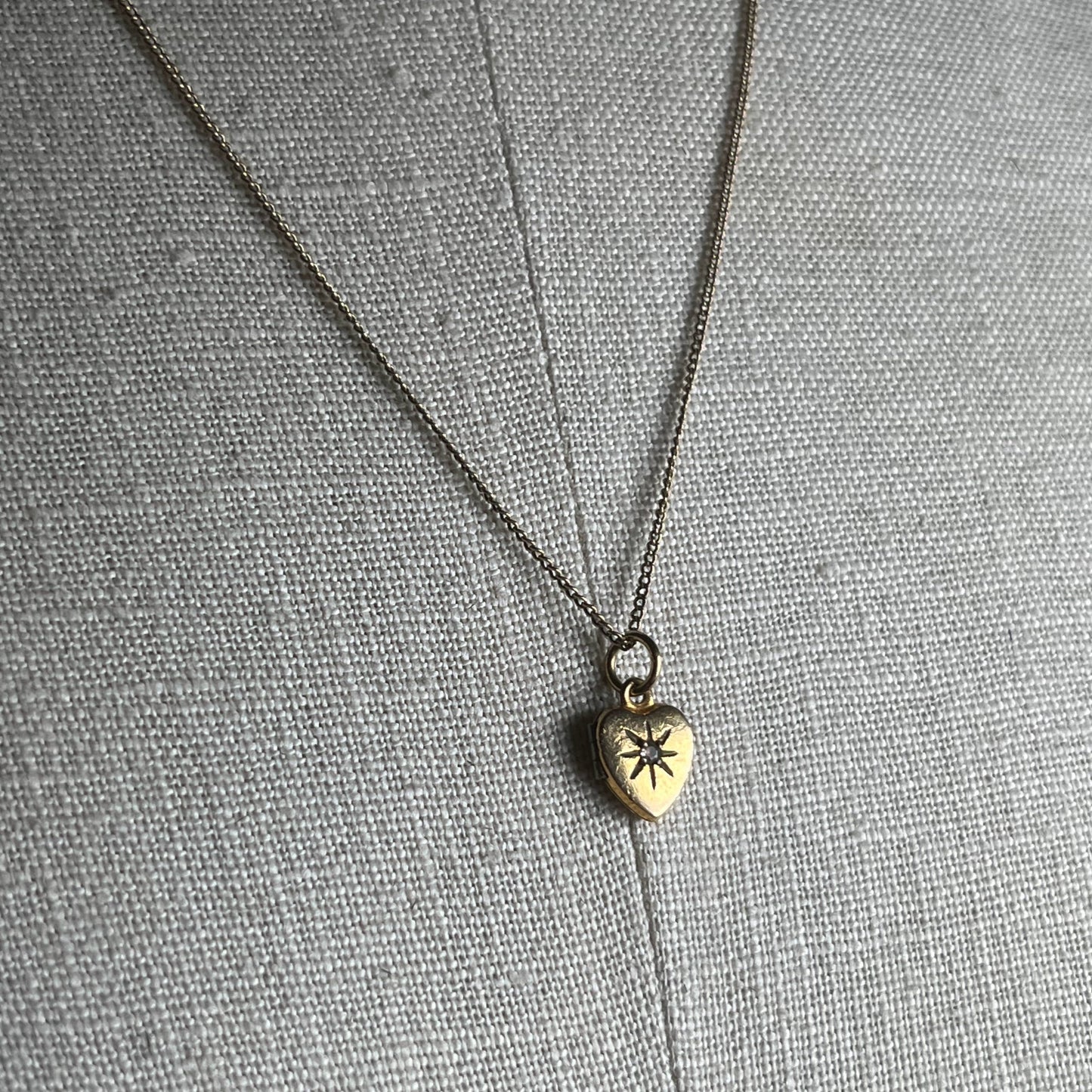c. 1940s Heart Locket Necklace