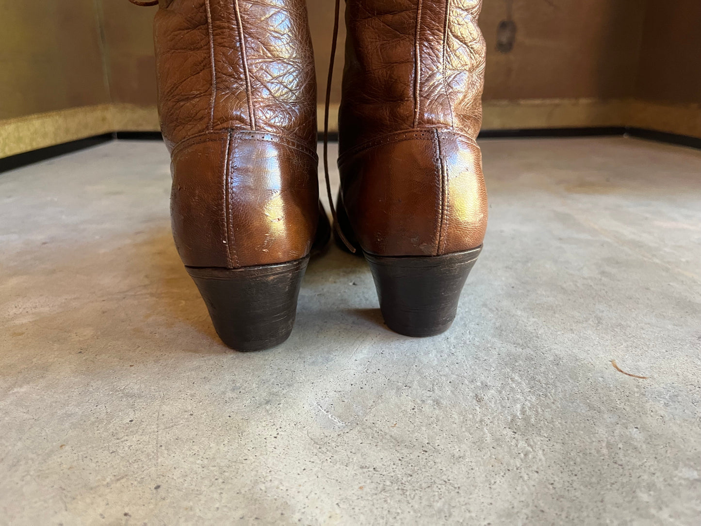 c. 1910s Brown Boots | Approx Sz 8.5-9