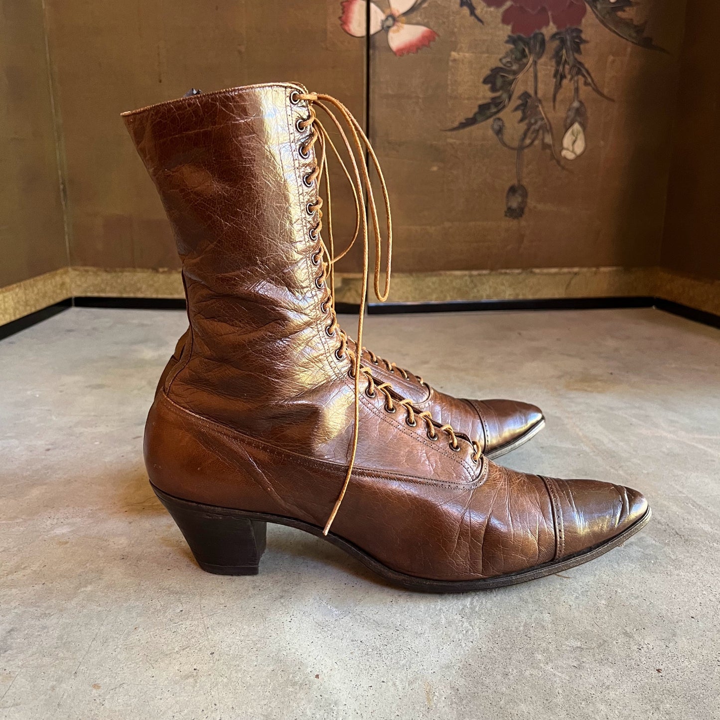 c. 1910s Brown Boots | Approx Sz 8.5-9