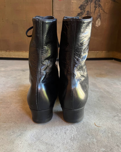 c. 1930s Black Boots | Approx Sz 7