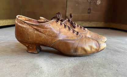 c. 1890s-1900s Brown Oxfords | Approx Sz 7