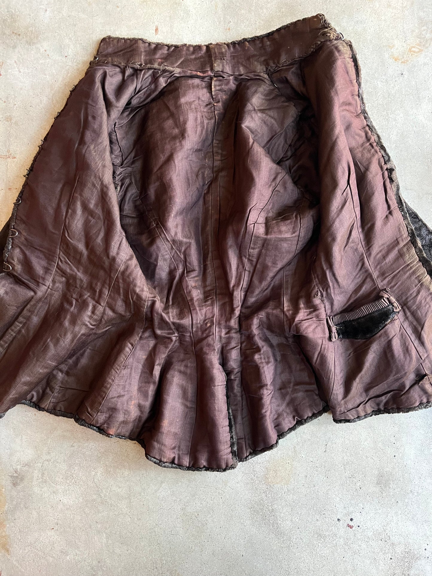 c. 1890s Faux Seal Plush Jacket