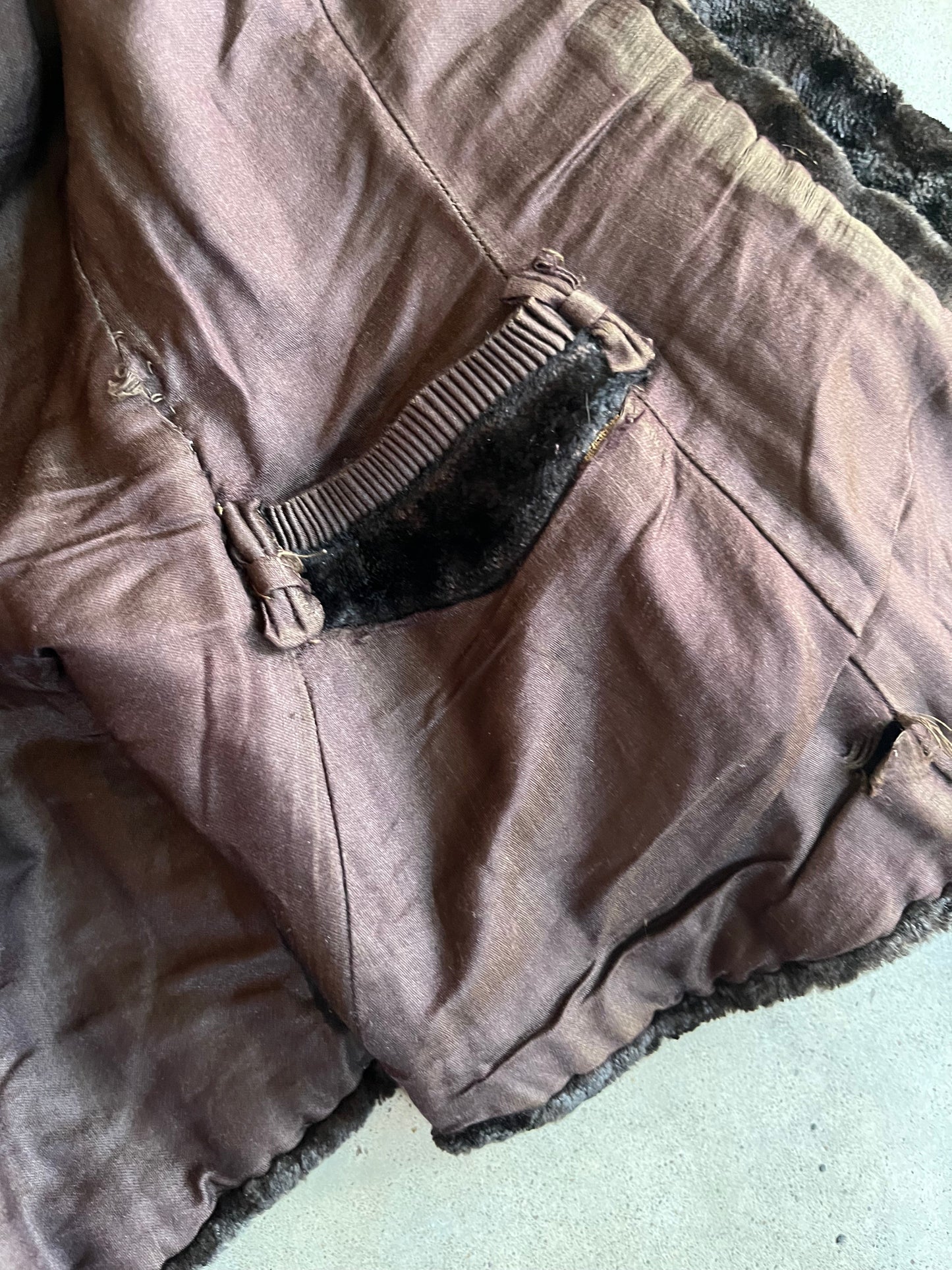c. 1890s Faux Seal Plush Jacket