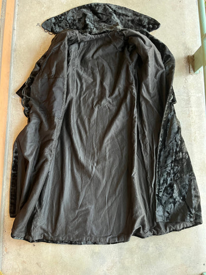 c. 1910s-1920s Faux Seal Plush Coat
