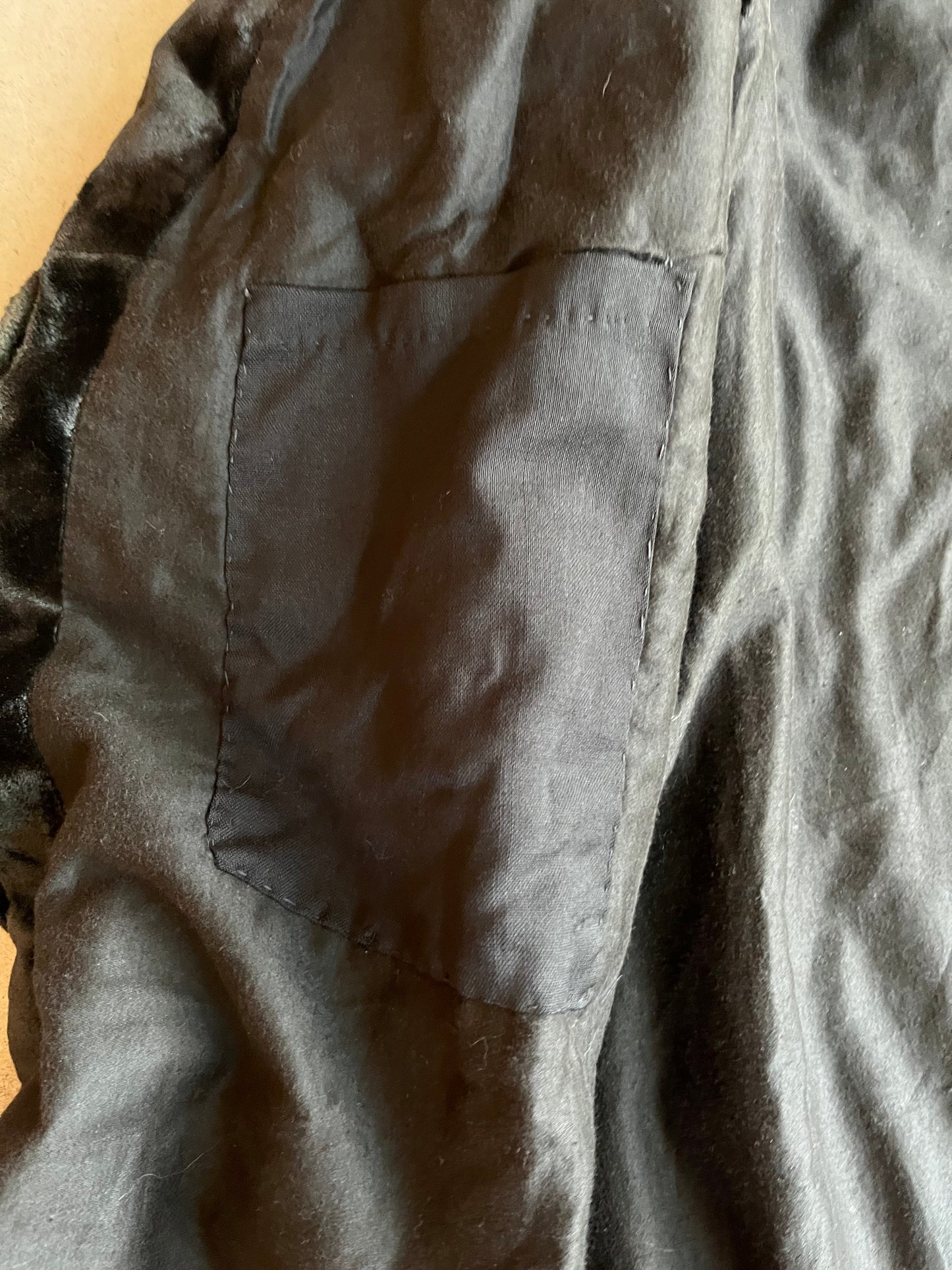 c. 1910s-1920s Faux Seal Plush Coat