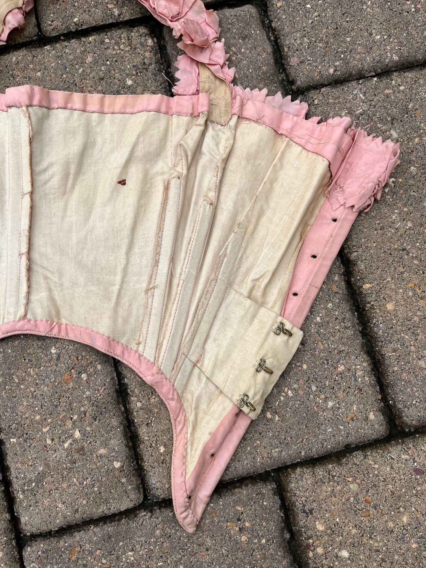 c. 1850s-1860s Pink Swiss Waist