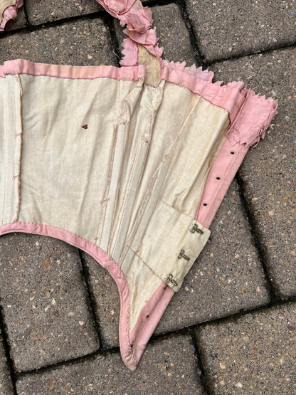 c. 1850s-1860s Pink Swiss Waist