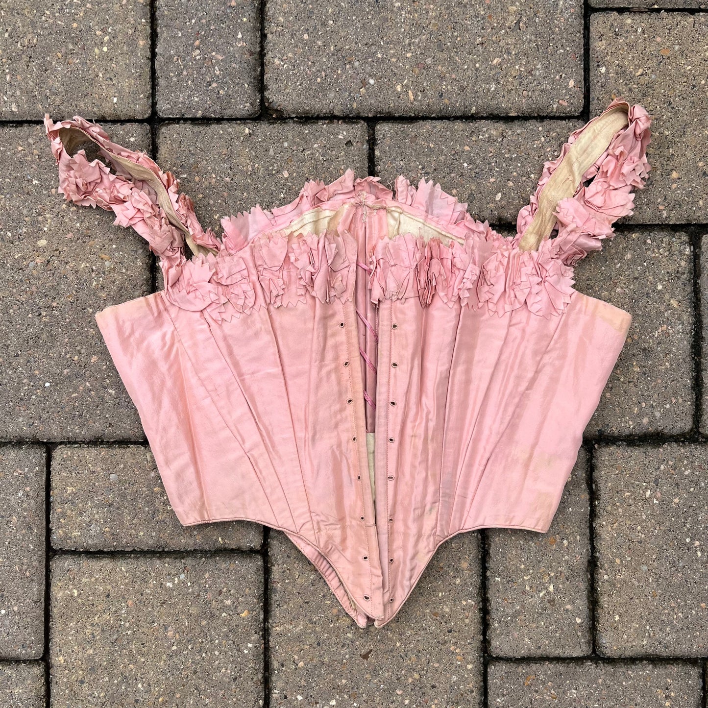 c. 1850s-1860s Pink Swiss Waist