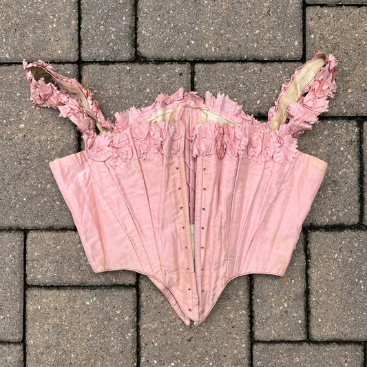 c. 1850s-1860s Pink Swiss Waist