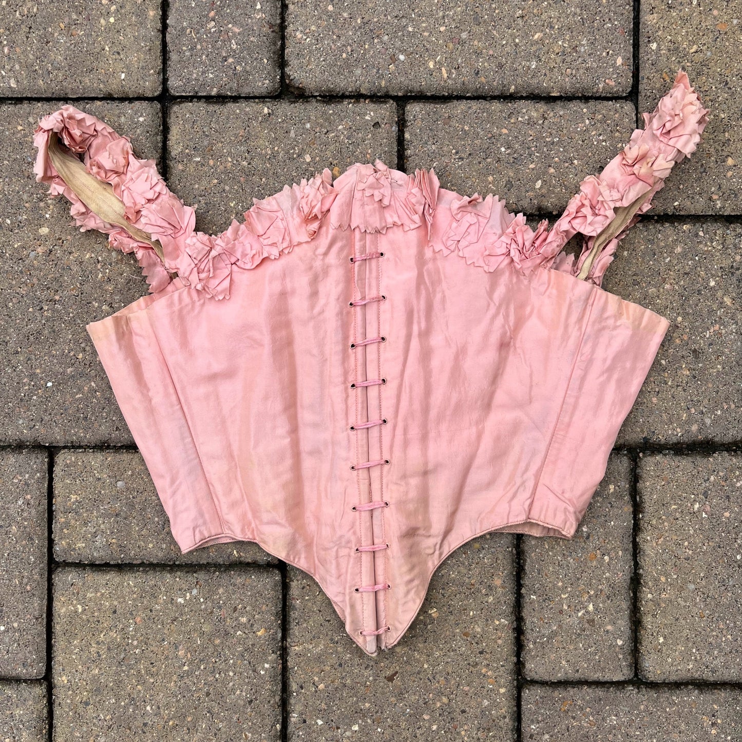 c. 1850s-1860s Pink Swiss Waist