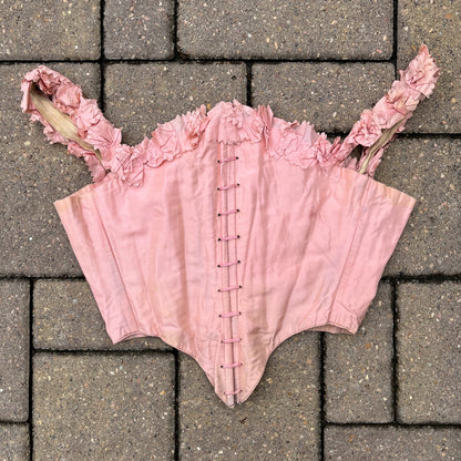 c. 1850s-1860s Pink Swiss Waist
