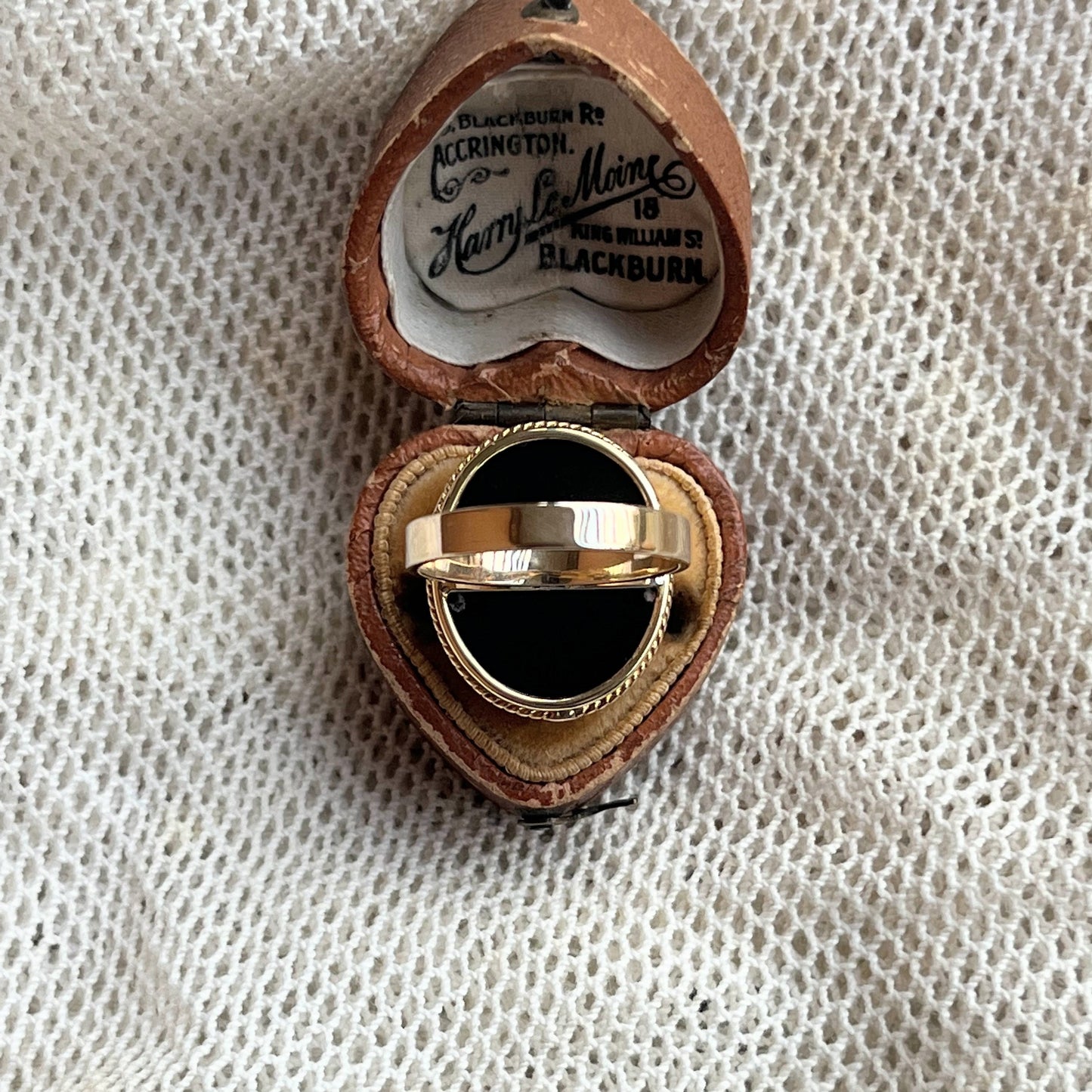 Late 19th c. 14k Gold Micromosaic Dog Conversion Ring