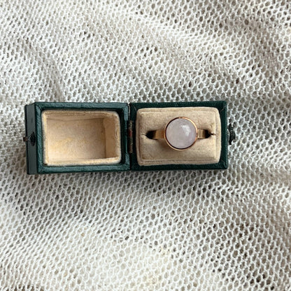 Turn of the Century 10k + 14k Gold Quartz Cabochon Conversion Ring