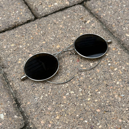 c. 1910s-1920s Smoked Glass Round Sunglasses