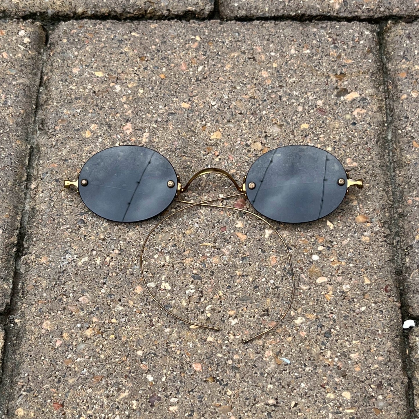 c. 1890s-1900s Smoked Lens Glasses