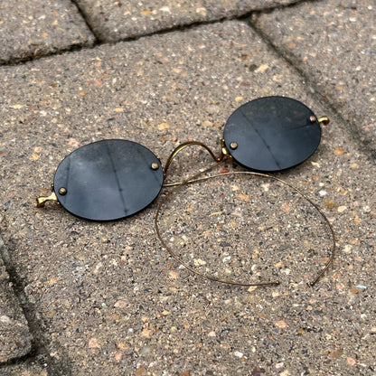 c. 1890s-1900s Smoked Lens Glasses
