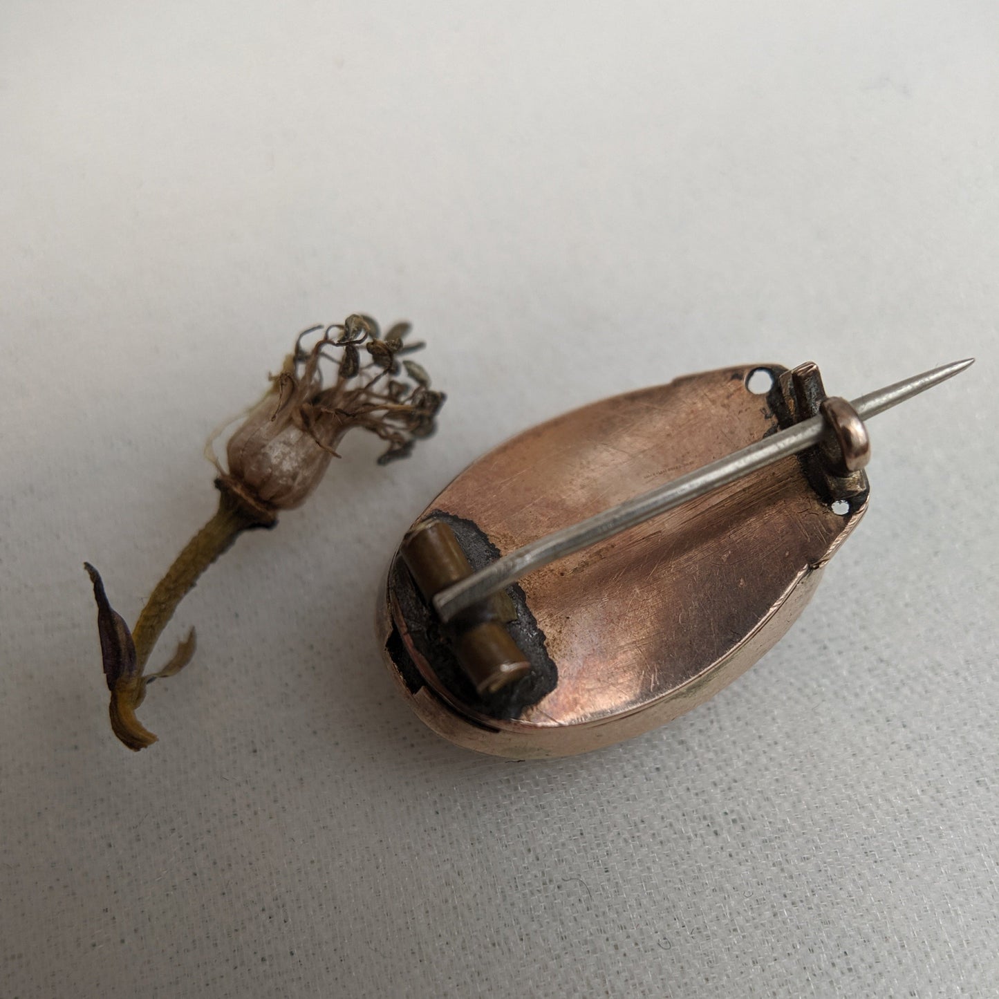 Early 19th c. 9k Gold Ouroboros Snake Hair Pin