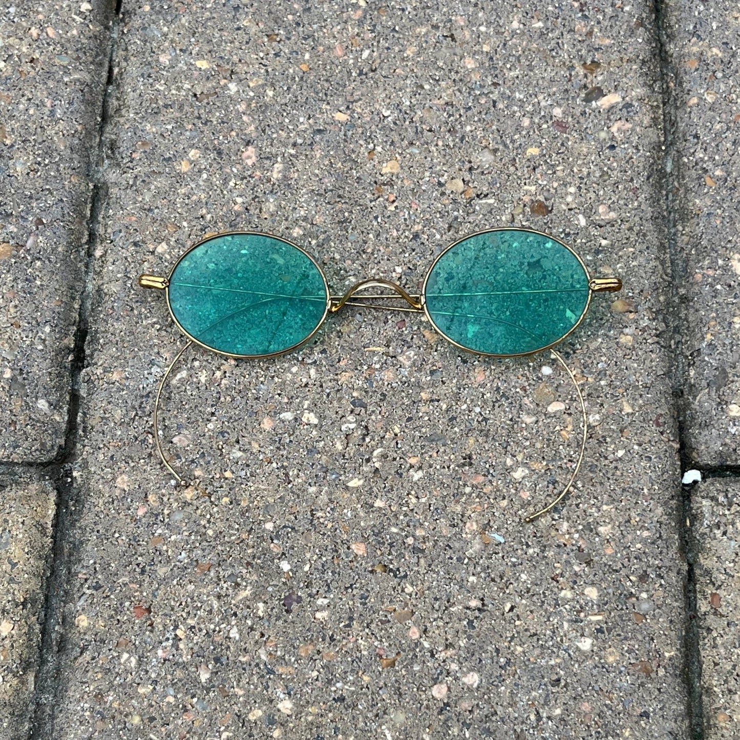 c. 1890s-1900s Green Tinted Sunglasses