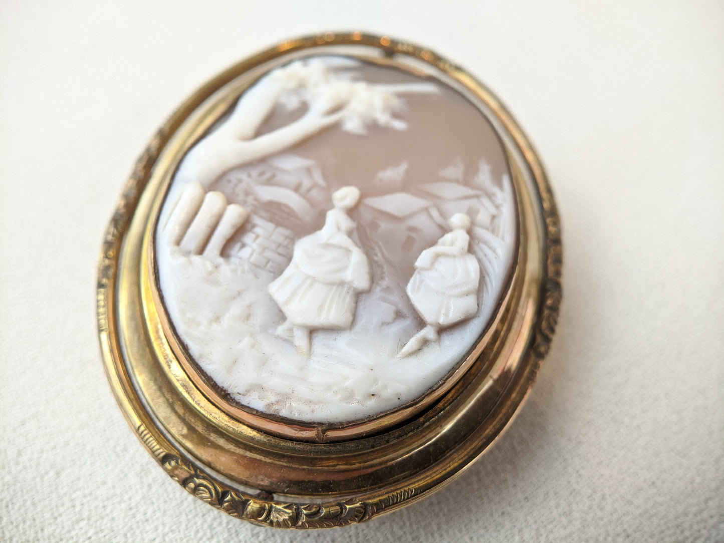 Victorian Swivel Cameo Photo Brooch - Double Sided