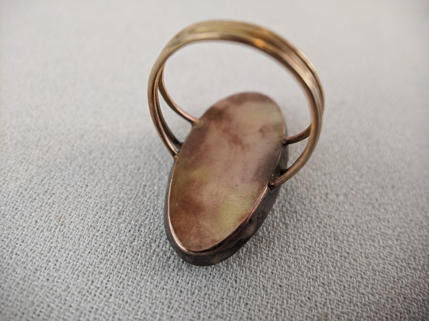 Georgian 18th Century Gold Memorial Sepia Ring | Size 7.25