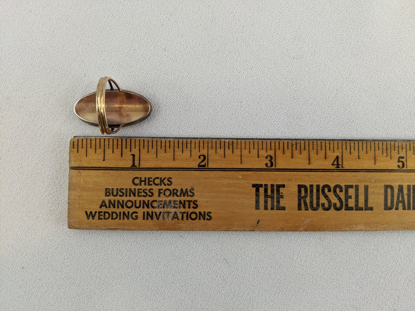 Georgian 18th Century Gold Memorial Sepia Ring | Size 7.25