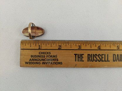 Georgian 18th Century Gold Memorial Sepia Ring | Size 7.25