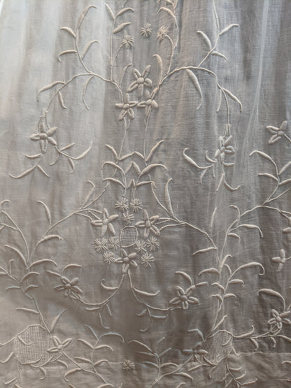1910s Floral Whitework Dress