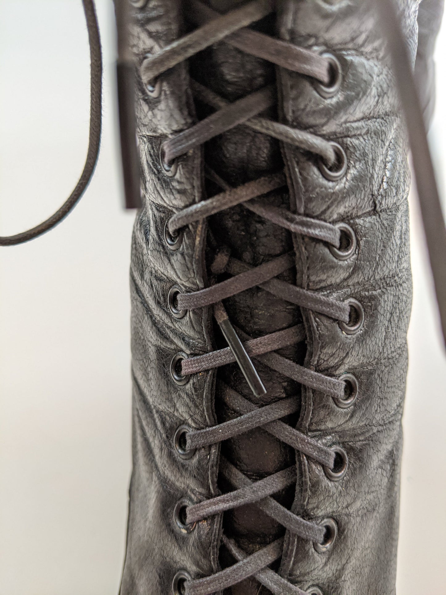 1910s-1920s Black Lace Up Boots | Approx Sz 6-6.5