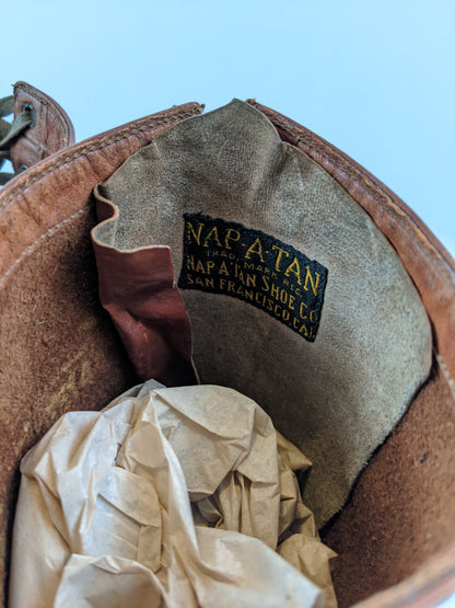 1900s-1910s Tall Brown Lace Up Boots | Approx Sz 7.5