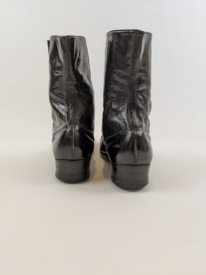 RESERVED — 1910s Black Side Button Boots | Approx Sz 8.5-9