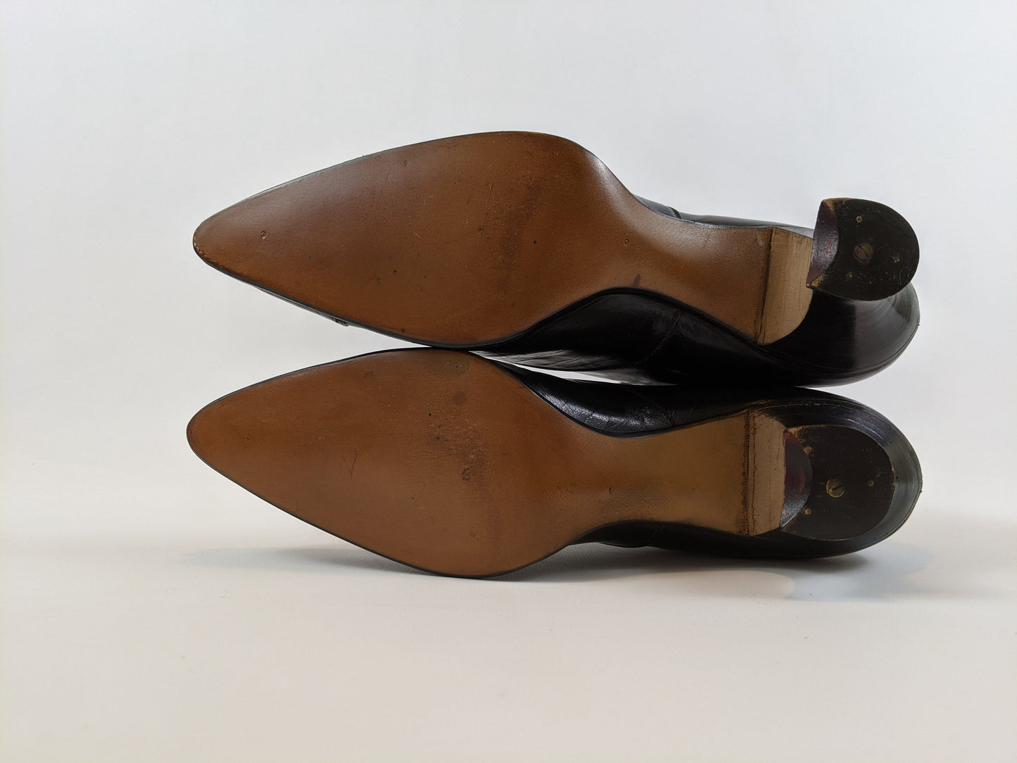 1920s Black Lace Up Louis Heel Boots | Approx Sz 6.5-7