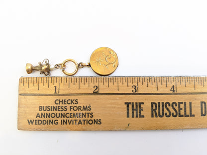 1940s Trophy and Locket Charms