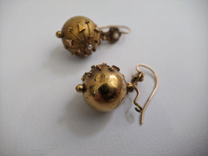 Victorian Etruscan Revival Ear Drops