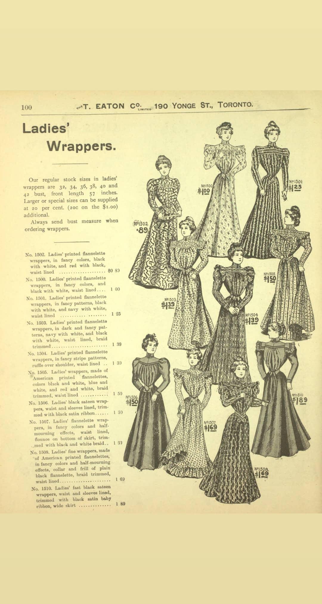 Late 1890s-1900 Wrapper Dress