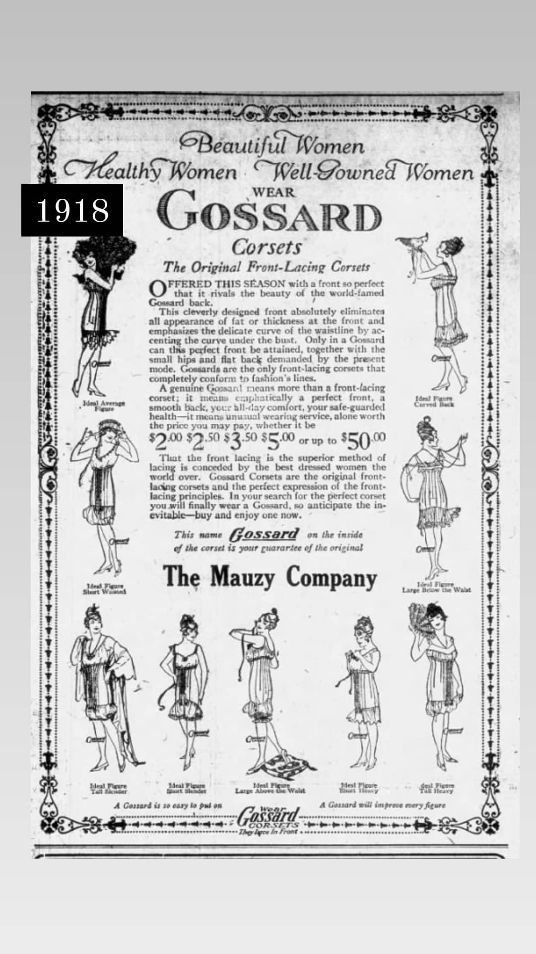 Late 1910s Pink Deadstock Gossard Corset | Sz 21