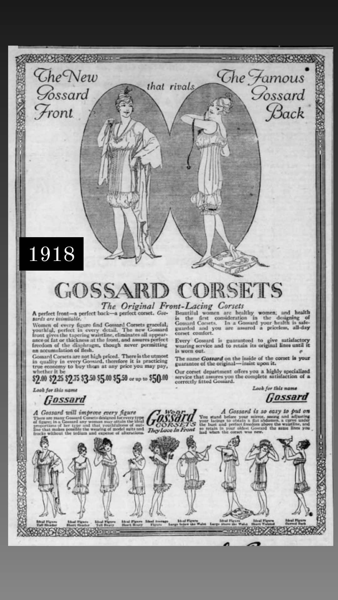 1917-1918 Gossard Corset | In Original Box