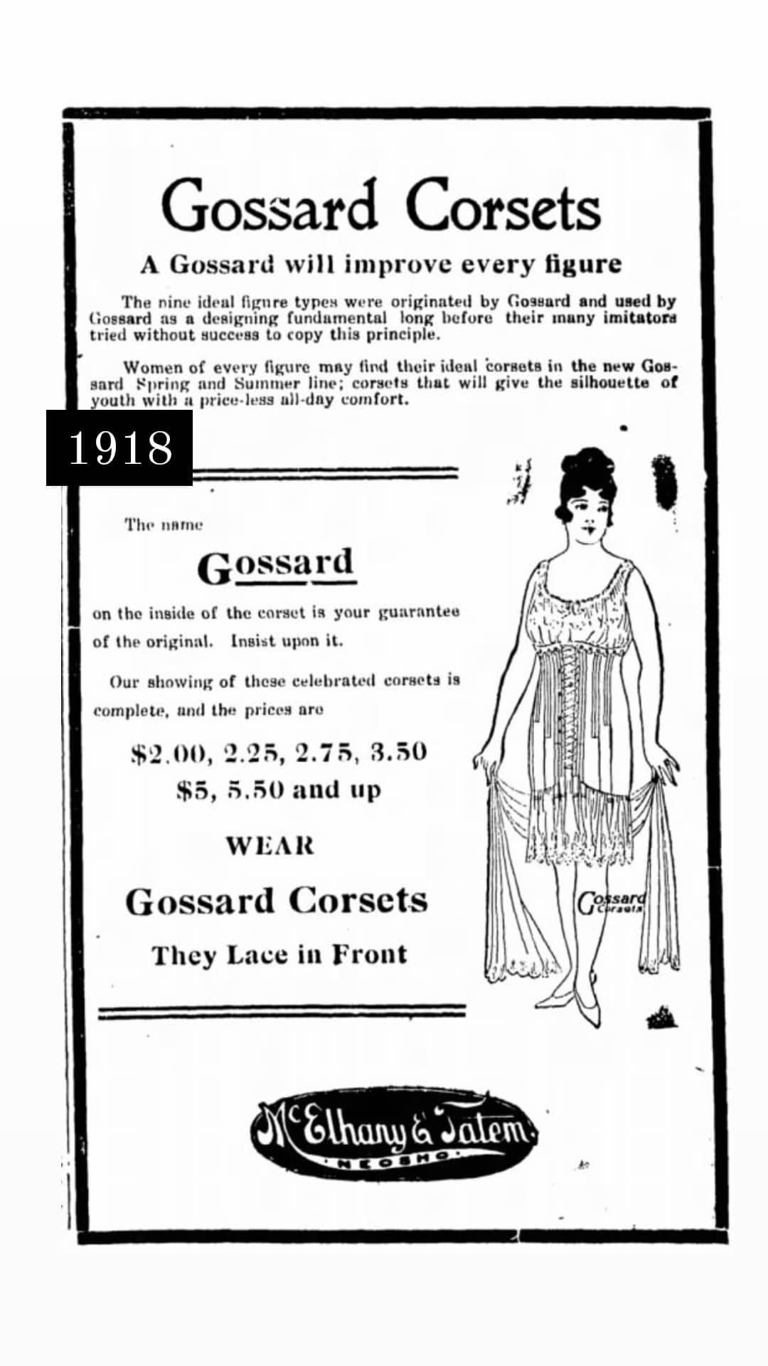 1917-1918 Gossard Corset | In Original Box